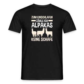 Alpaka - Männer T-Shirt - Schwarz - Vorne - AI Model Male 178 light (178cm)