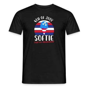 4th of july softie soft ice Design - Männer T-Shirt - Schwarz - Vorne - AI Model Male 178 light (178cm)