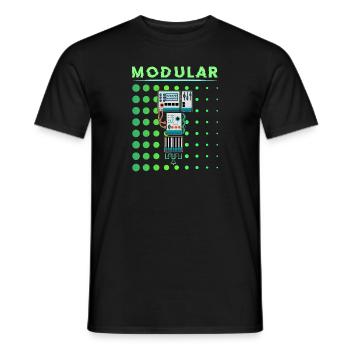 Synthesizer Synth Keyboard Elektronische Musiker - Männer T-Shirt - Schwarz - Vorne - AI Model Male 178 light (178cm)