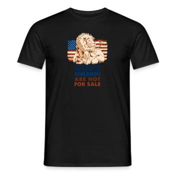 God's Children Are Not For Sale - Men's T-Shirt - black - Front - AI Model Male 178 light (178cm)