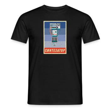 Synthesizer Synth Keyboard Elektronische Musiker - Männer T-Shirt - Schwarz - Vorne - AI Model Male 178 light (178cm)