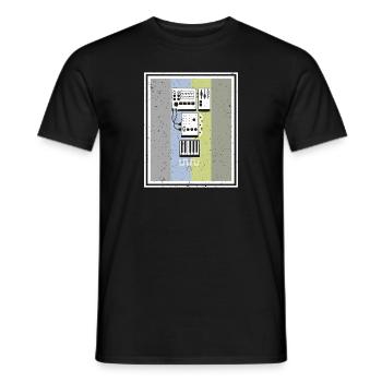 Synthesizer Synth Keyboard Elektronische Musiker - Männer T-Shirt - Schwarz - Vorne - AI Model Male 178 light (178cm)