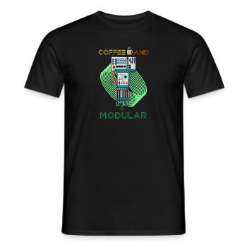 Synthesizer Synth Keyboard Elektronische Musiker - Männer T-Shirt - Schwarz - Vorne - AI Model Male 178 light (178cm)