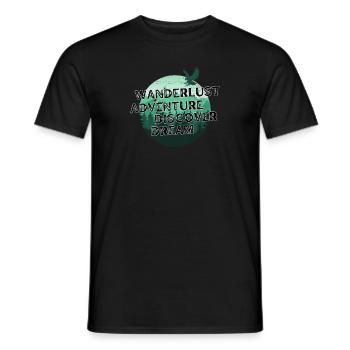 Wanderlust Adventure Explorez, rêvez, découvrez - T-shirt homme - noir - Devant - AI Model Male 178 light (178cm)