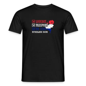 Passeport bagage No Kids Netherlands Bound - T-shirt homme - noir - Devant - AI Model Male 178 light (178cm)