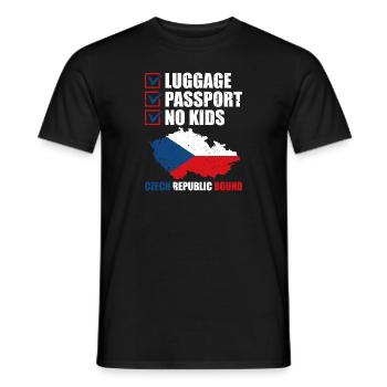 Baggage Pass Czech Republic Bound - Men's T-Shirt - black - Front - AI Model Male 178 light (178cm)