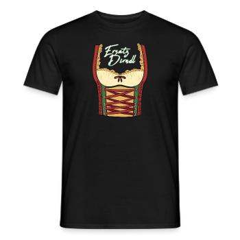 Ersatz Dirndl - Lustig Volksfest - Männer T-Shirt - Schwarz - Vorne - AI Model Male 178 light (178cm)