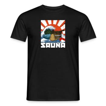 Retro Sauna Spa Massage Banja Saunameister - Männer T-Shirt - Schwarz - Vorne - AI Model Male 178 light (178cm)