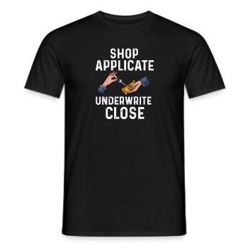 Shop beantragen unterschreiben abschließen Design - Männer T-Shirt - Schwarz - Vorne - AI Model Male 178 light (178cm)