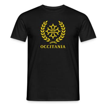 Occitania Frankreich katalanisch Region Wappen - Männer T-Shirt - Schwarz - Vorne - AI Model Male 178 light (178cm)