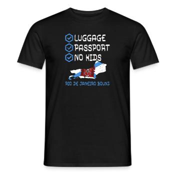 Luggage Passport Rio De Janeiro Bound Holiday Trip - Men's T-Shirt - black - Front - AI Model Male 178 light (178cm)