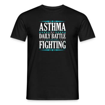Asthma Ist Ein Täglicher Kampf Monat Des - Männer T-Shirt - Schwarz - Vorne - AI Model Male 178 light (178cm)