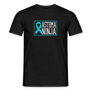 Asthma-ninja Asthmakämpfer Wheezy - Männer T-Shirt - Schwarz - Vorne - AI Model Male 178 light (178cm)