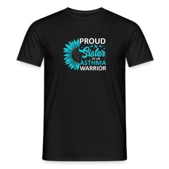 Stolze Schwester Eines Asthma-kriegers - Männer T-Shirt - Schwarz - Vorne - AI Model Male 178 light (178cm)