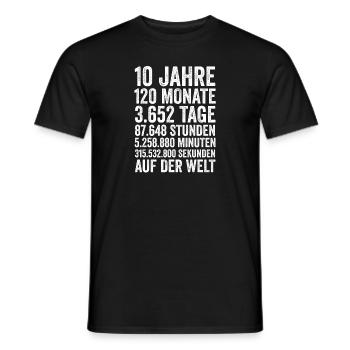 10 Jahre Zehnter Geburtstag - Männer T-Shirt - Schwarz - Vorne - AI Model Male 178 light (178cm)