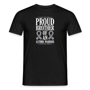 Stolzer Bruder Eines Asthma-kriegers Unterstützt - Männer T-Shirt - Schwarz - Vorne - AI Model Male 178 light (178cm)