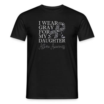 Ich Trage Grau Für Meine Tochter Unterstützung - Männer T-Shirt - Schwarz - Vorne - AI Model Male 178 light (178cm)