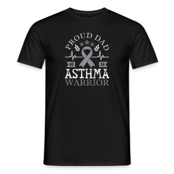 Stolzer Vater Eines Asthma-kriegers Unterstützt - Männer T-Shirt - Schwarz - Vorne - AI Model Male 178 light (178cm)