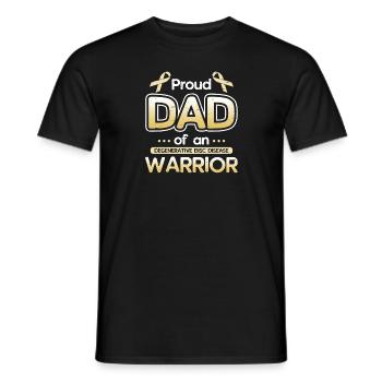 Proud father of a warrior against degenerative - Men's T-Shirt - black - Front - AI Model Male 178 light (178cm)
