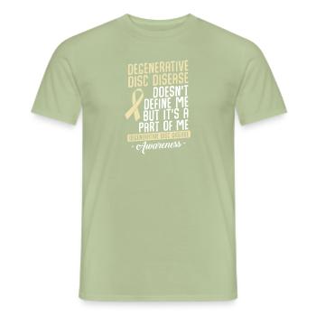 Ddd Fighter Degenerative Disc Disease - Men's T-Shirt - sage - Front - AI Model Male 178 light (178cm)