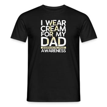 I wear cream for my father - consciousness - Men's T-Shirt - black - Front - AI Model Male 178 light (178cm)