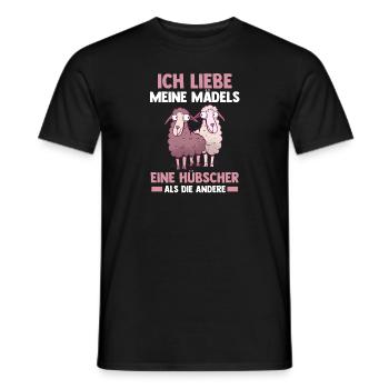 Landwirt Schäfer Bauernhof Schafe - Männer T-Shirt - Schwarz - Vorne - AI Model Male 178 light (178cm)
