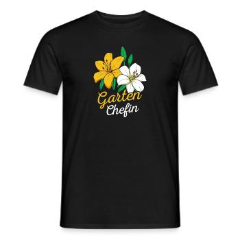 Garten Chefin Gartenarbeit Gärtnerin Lilien - Männer T-Shirt - Schwarz - Vorne - AI Model Male 178 light (178cm)
