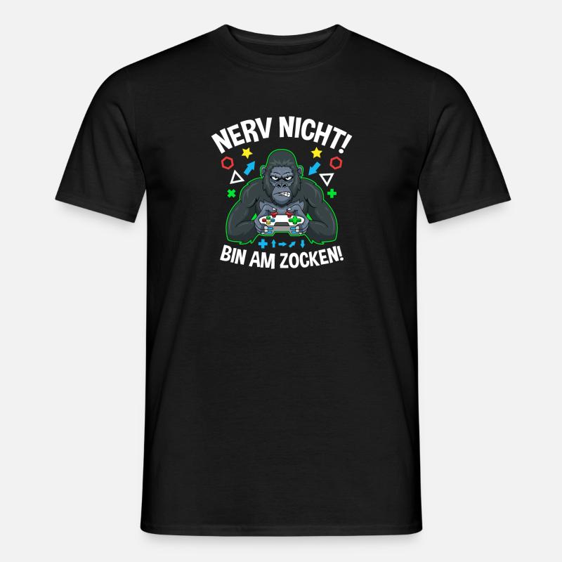 Controller Videospiel Zocker Gamer Computerspiel - Männer T-Shirt - Schwarz