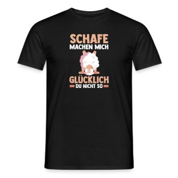 Landwirt Schäfer Bauernhof Schafe - Männer T-Shirt - Schwarz - Vorne - AI Model Male 178 light (178cm)