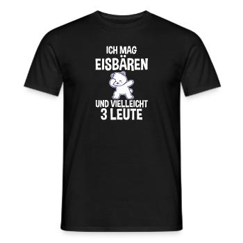 Eisbär Eisbären - Männer T-Shirt - Schwarz - Vorne - AI Model Male 178 light (178cm)