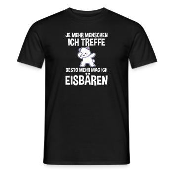 Eisbär Eisbären - Männer T-Shirt - Schwarz - Vorne - AI Model Male 178 light (178cm)