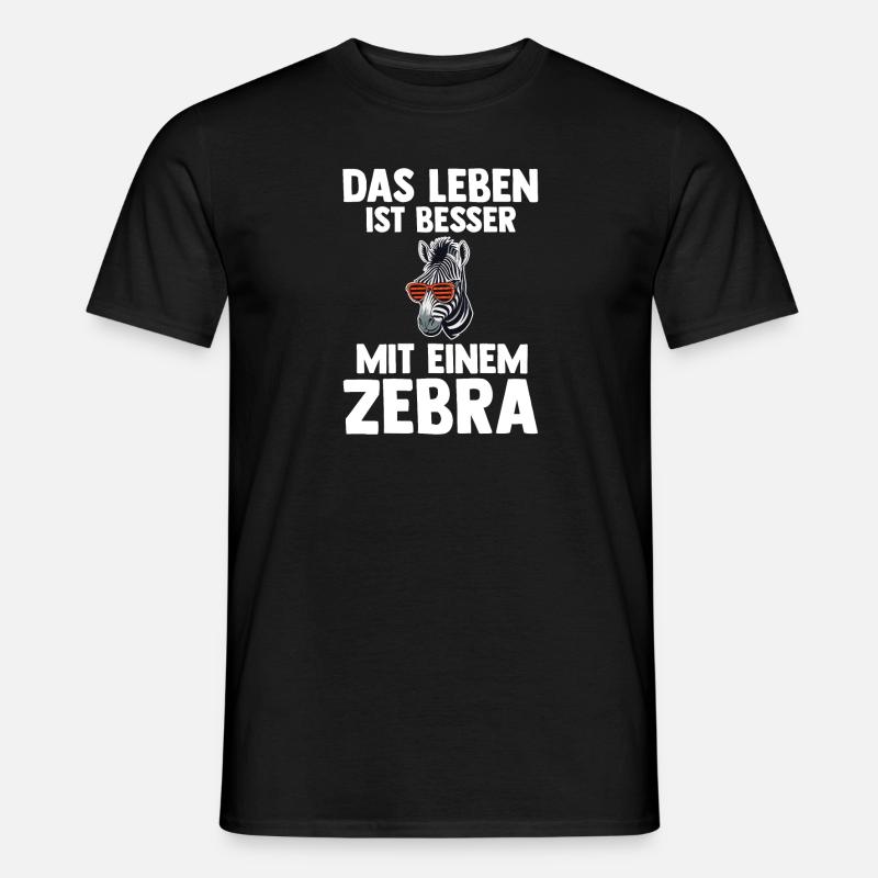 Zebra - Männer T-Shirt - Schwarz