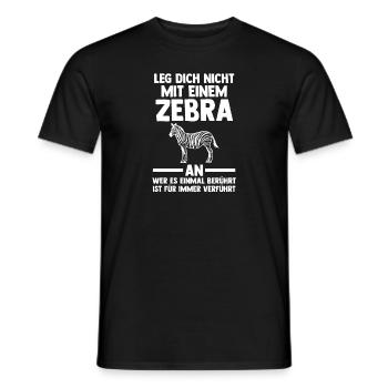 Zebra - Männer T-Shirt - Schwarz - Vorne - AI Model Male 178 light (178cm)