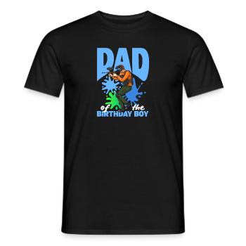 Father of the birthday boy Paintball Sport - Men's T-Shirt - black - Front - AI Model Male 178 light (178cm)