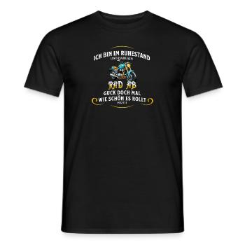 Ruhestand Biker Motorrad Rentner Lustiger Spruch - Männer T-Shirt - Schwarz - Vorne - AI Model Male 178 light (178cm)