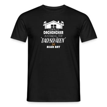 Genialer Dachdecker Dachschäden Spruch Handwerk - Männer T-Shirt - Schwarz - Vorne - AI Model Male 178 light (178cm)