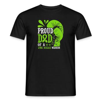 Fier père d’un guerrier de la maladie de Lyme - T-shirt homme - noir - Devant - AI Model Male 178 light (178cm)