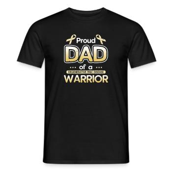 Proud father of a warrior with degenerative - Men's T-Shirt - black - Front - AI Model Male 178 light (178cm)