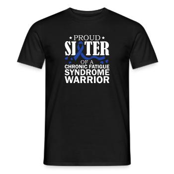 Stolze Schwester Eines Kriegers Mit Chronischem - Männer T-Shirt - Schwarz - Vorne - AI Model Male 178 light (178cm)