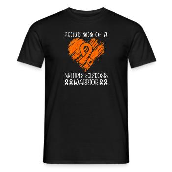 Proud mother of a multiple sclerosis warrior - Men's T-Shirt - black - Front - AI Model Male 178 light (178cm)