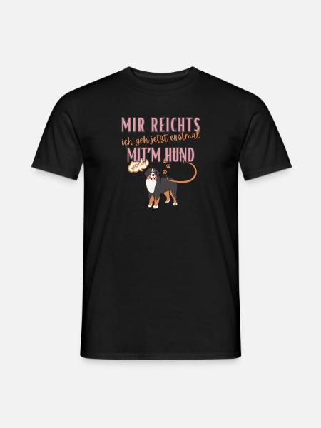 Mir Reichts Ih Geh Jetzt Erstmal Mit'm Hund 1 - Männer T-Shirt - Schwarz
