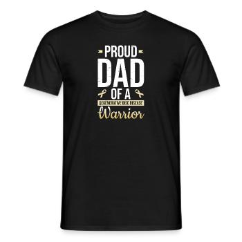 Proud father of a warrior with degenerative - Men's T-Shirt - black - Front - AI Model Male 178 light (178cm)