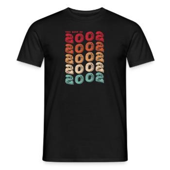 Vintage 2002 Cadeaux Légende pour 21 ans - 21ème - T-shirt homme - noir - Devant - AI Model Male 178 light (178cm)