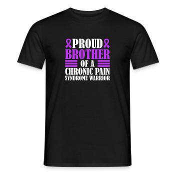 Stolzer Bruder Eines Kriegers Mit Chronischem - Männer T-Shirt - Schwarz - Vorne - AI Model Male 178 light (178cm)