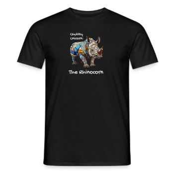 Nashorn - Männer T-Shirt - Schwarz - Vorne - AI Model Male 178 light (178cm)