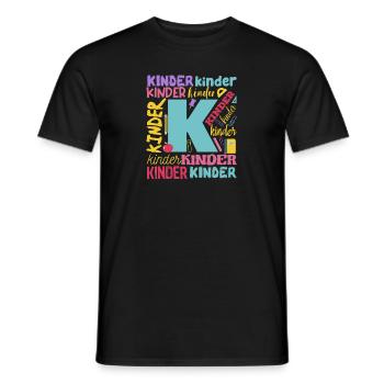 Zurück zur Schule Erster Schultag Typografie - Männer T-Shirt - Schwarz - Vorne - AI Model Male 178 light (178cm)