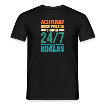 Koalabär Koala - Männer T-Shirt - Schwarz - Vorne - AI Model Male 178 light (178cm)
