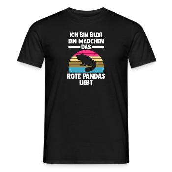 Roter Panda - Männer T-Shirt - Schwarz - Vorne - AI Model Male 178 light (178cm)