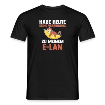 Affe Habe Heute Keine Verbindung Zu Meinem E-Lan - Männer T-Shirt - Schwarz - Vorne - AI Model Male 178 light (178cm)