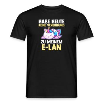 Einhorn Habe Heute Keine Verbindung Zu Meinem E-La - Männer T-Shirt - Schwarz - Vorne - AI Model Male 178 light (178cm)